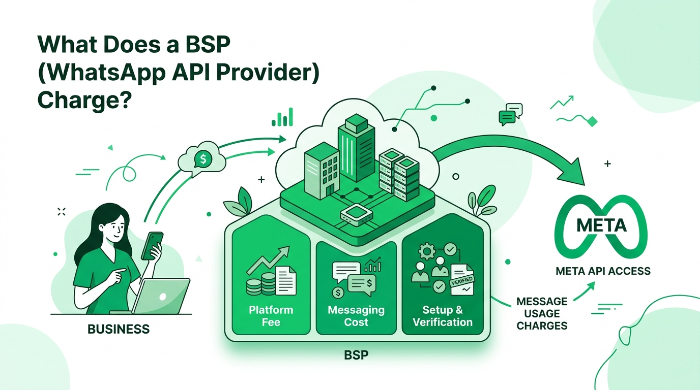What Does a BSP (WhatsApp API Provider) Charge? — illustrated guide for WhatsApp API Pricing in India: What You'll Actually Pay in 2026