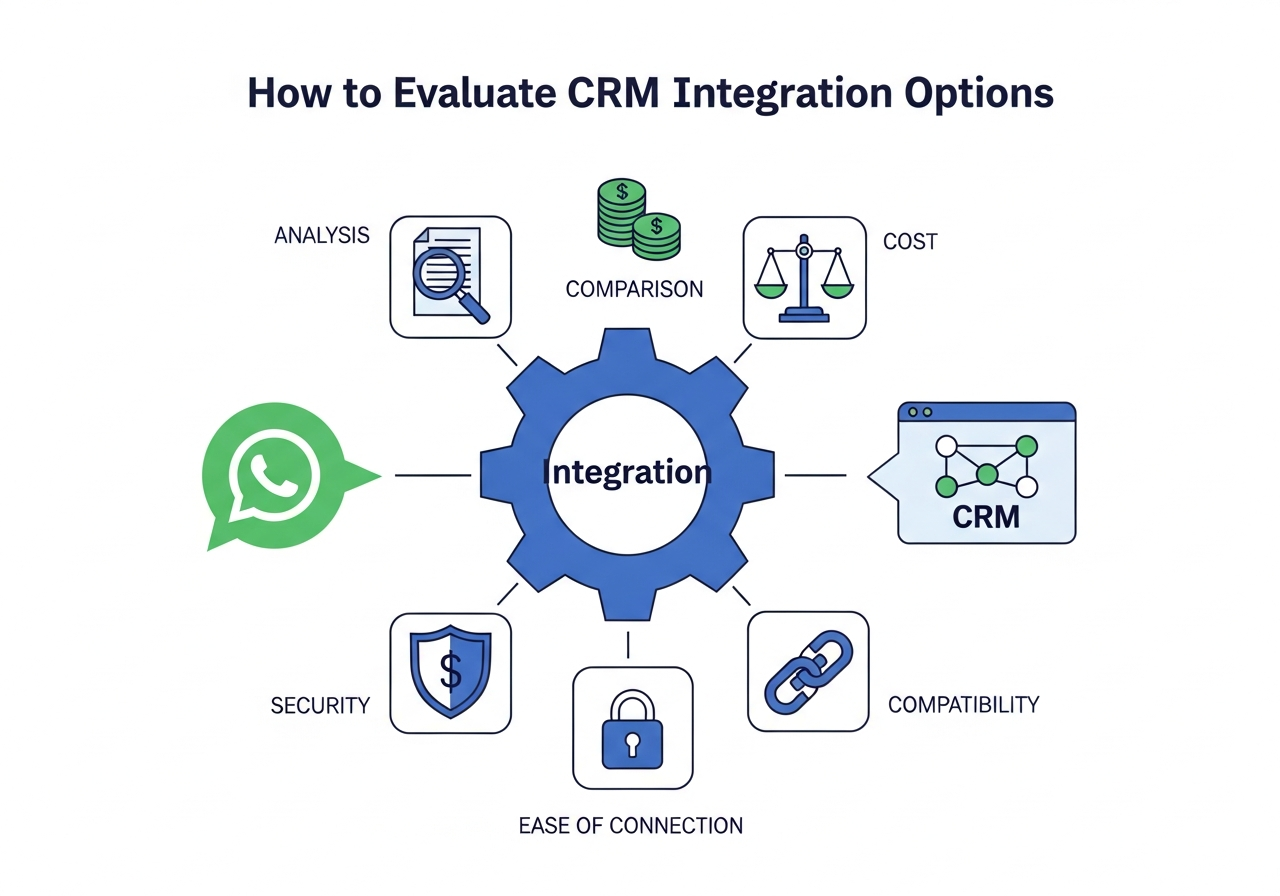 Visual comparison for: How to Evaluate WhatsApp CRM Integration Options